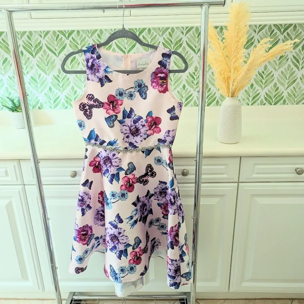 Emily Rose Girl's Special Occasion Dress Floral Sleeveless 16 Easter Spring